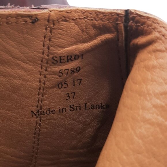 Hudson London Oxblood Burgundy Leather Moto Boots SZ 37 - Picture 15 of 16